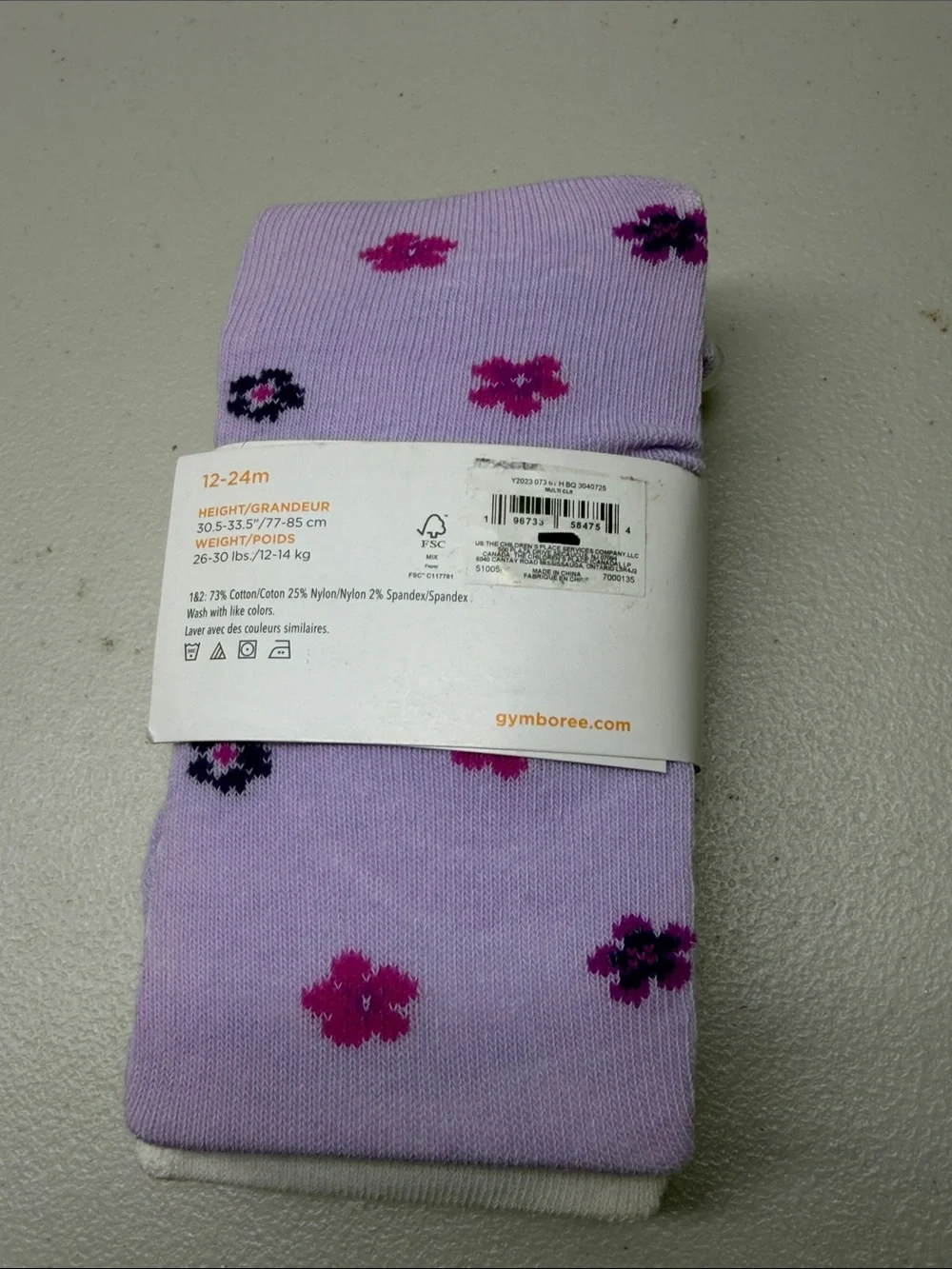 Gymboree Girls Owl Floral Tights 2-Pack - Magical Meadow. NEW